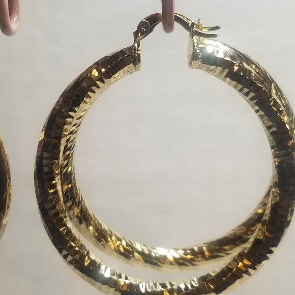 BUY 1 GET 1 FREE Gold Filled Large Hoops !***LOWERED PRICE... NON TARNISHING !!! - Picture 2 of 15